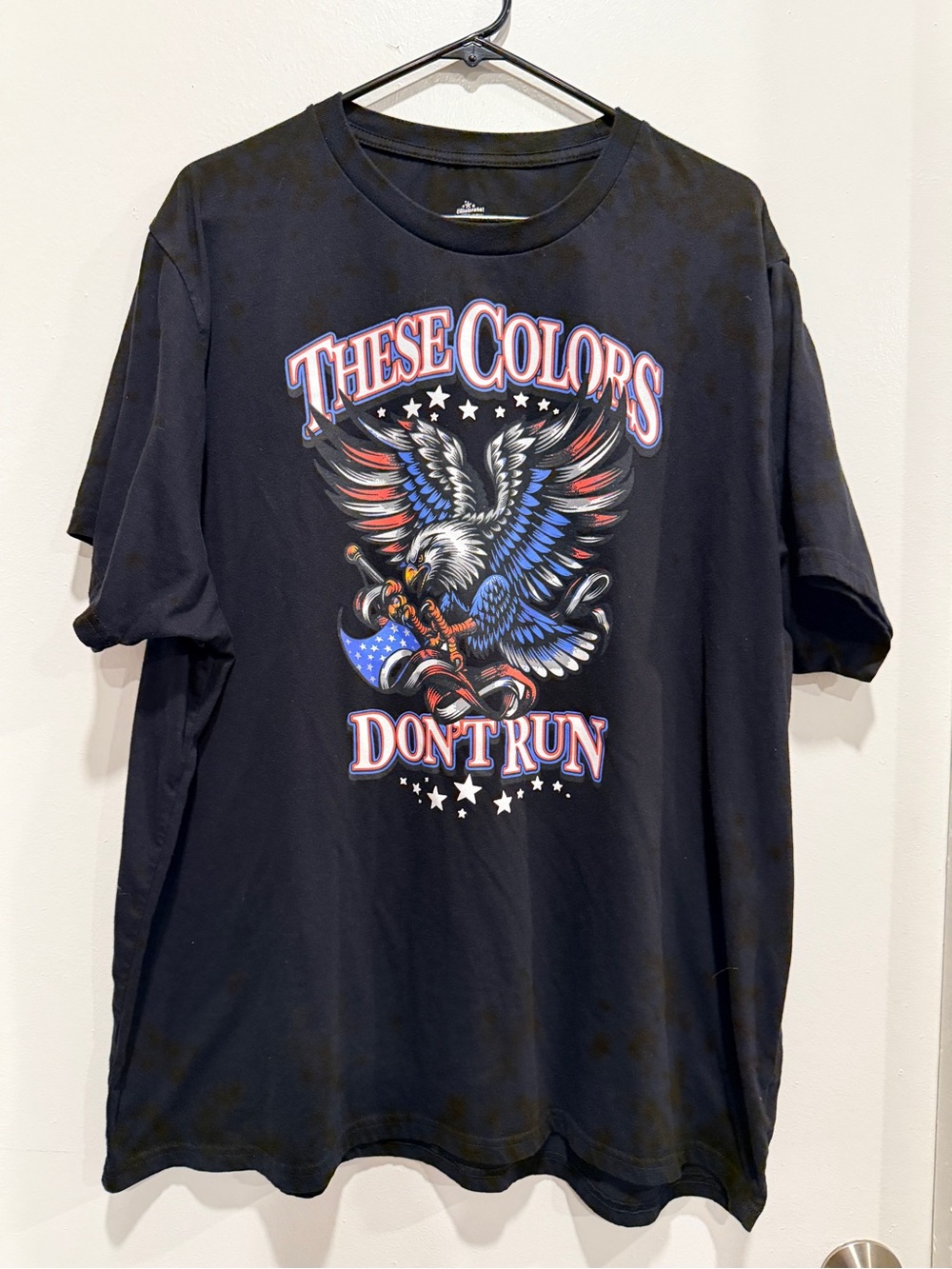 Black 'These Colors Don't Run' Eagle Graphic Tee